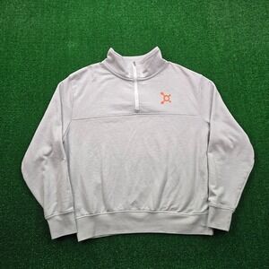 Orangetheory Fitness Sweatshirt Unisex Large Smoke Gray Quarter Zip Pullover
